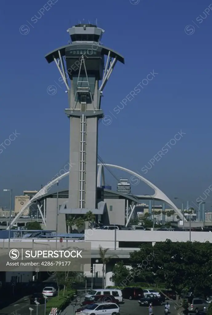 Air traffic control tower, LAX, California.