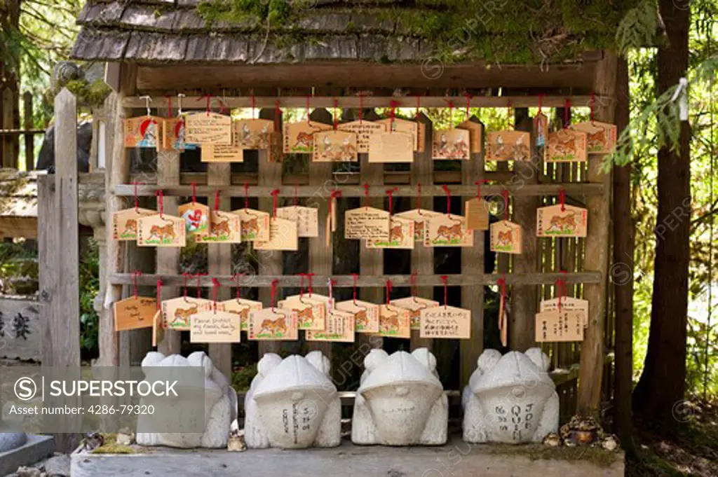 Largest Shinto Shrine Garden in the Northwest Japanese Religion prayer board Granite Falls Washington State USA