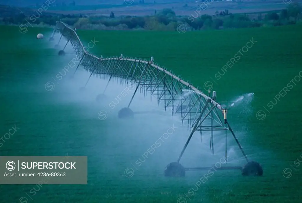 Columbia Basin irrigation system, fields being watered