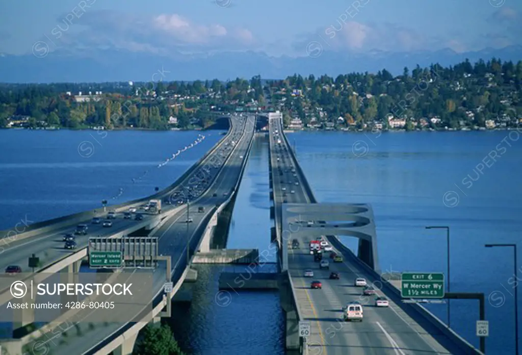 I-90 bridge over Lake Washington, Seattle, WA