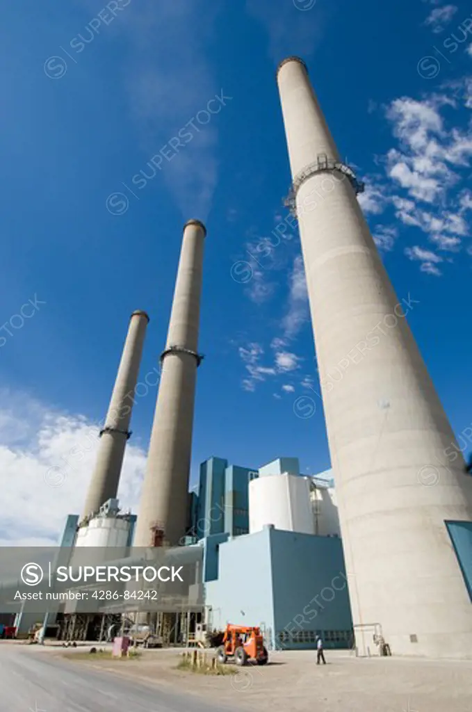 Coal power plant at Laramie River Station in Wyoming.