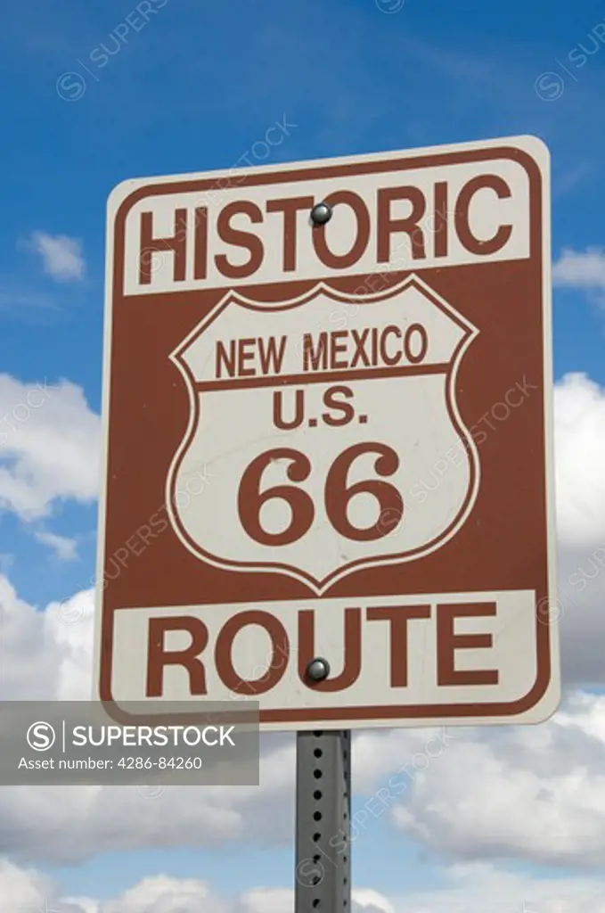 Historic Route 66 sign in New Mexico.