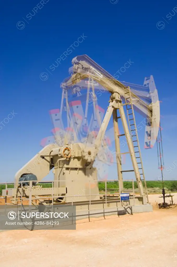 oil and gas are pumped to the surface in west Texas.