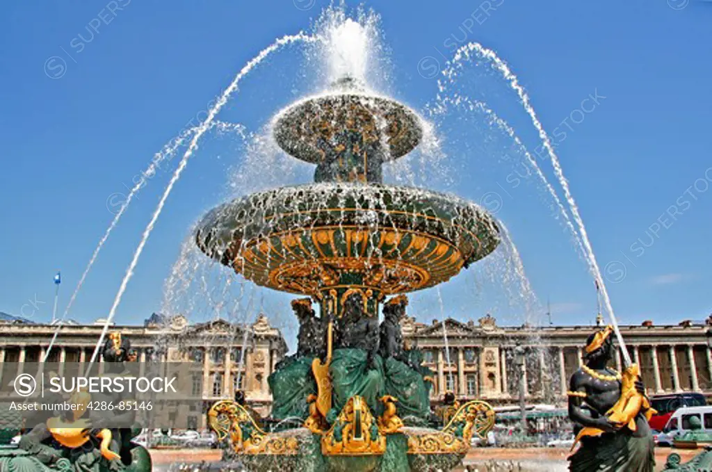Fountains at Place de la Concorde Paris France