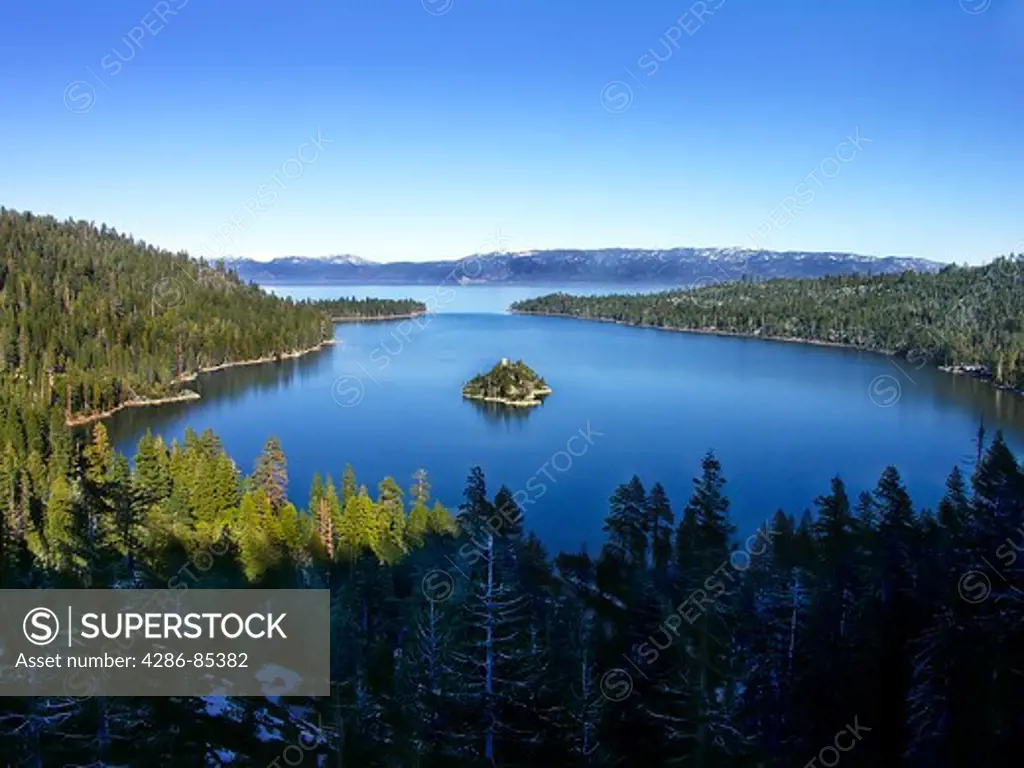 Emerald Bay, Lake Tahoe from the western California shore