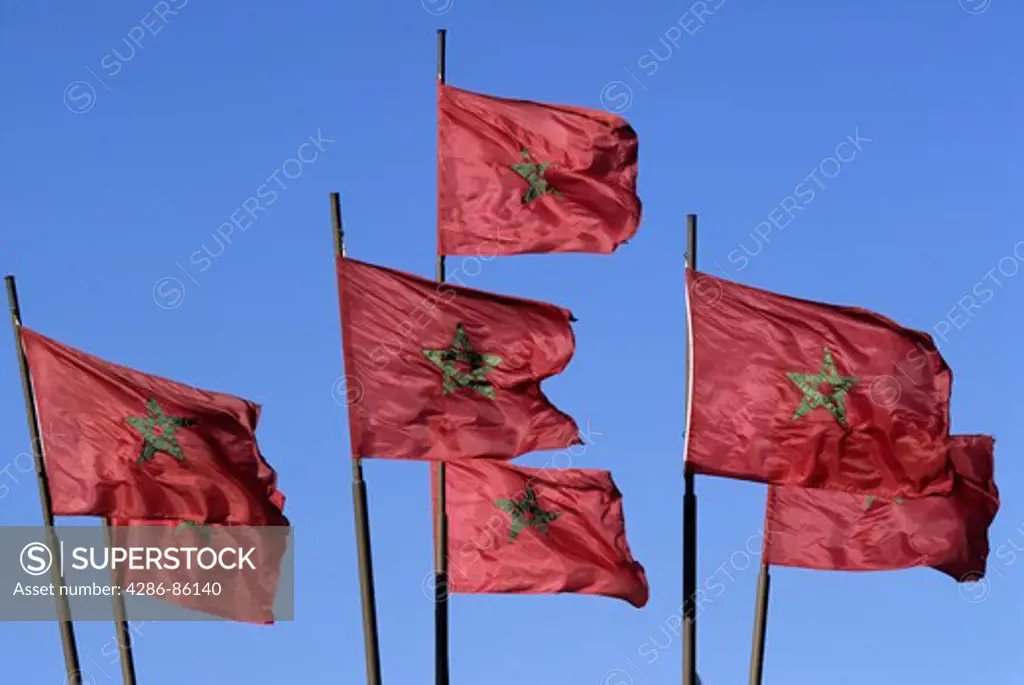 Moroccan flags, Morocco