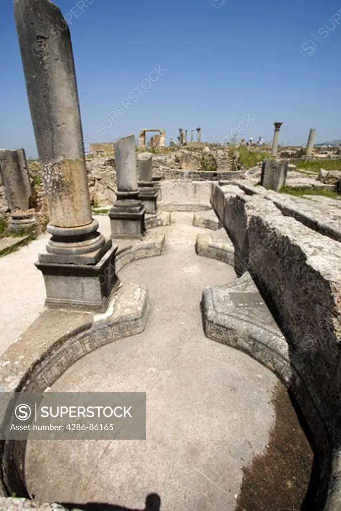 Olive press in the house of Orpheus, Volubilis, Morocco