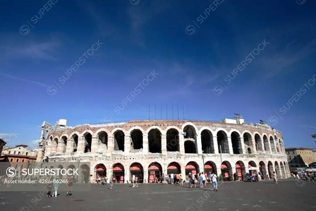 The Roman Arena in Piazza Bra, Verona, Italy