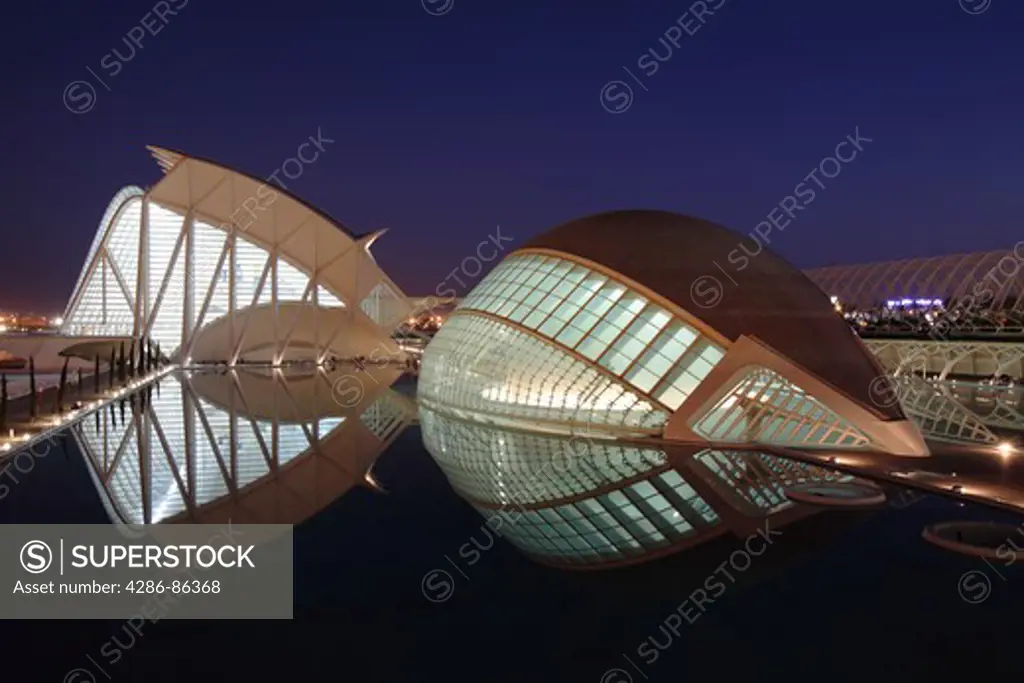 The Hemisferic and the Science Museum, City of Arts and Sciences, Valencia, Spain
