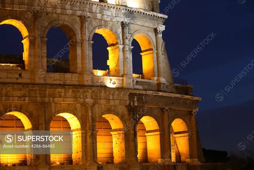 Detail of Colosseum, Rome, Italy
