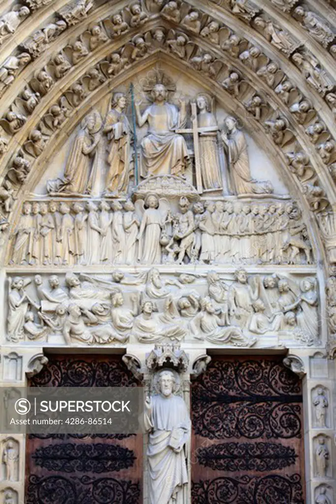 The Portal of the Last Judgement of Notre Dame, Paris, France