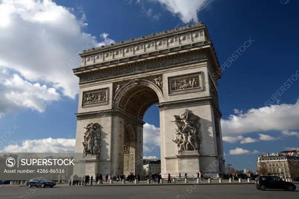 Arc De Triomphe in Place Charles de Gaulle, Paris, France