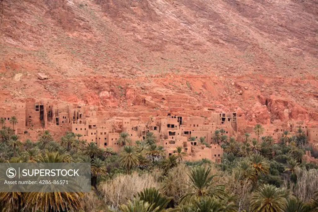 Village near Tinerhir, in the High Atlas, Morocco