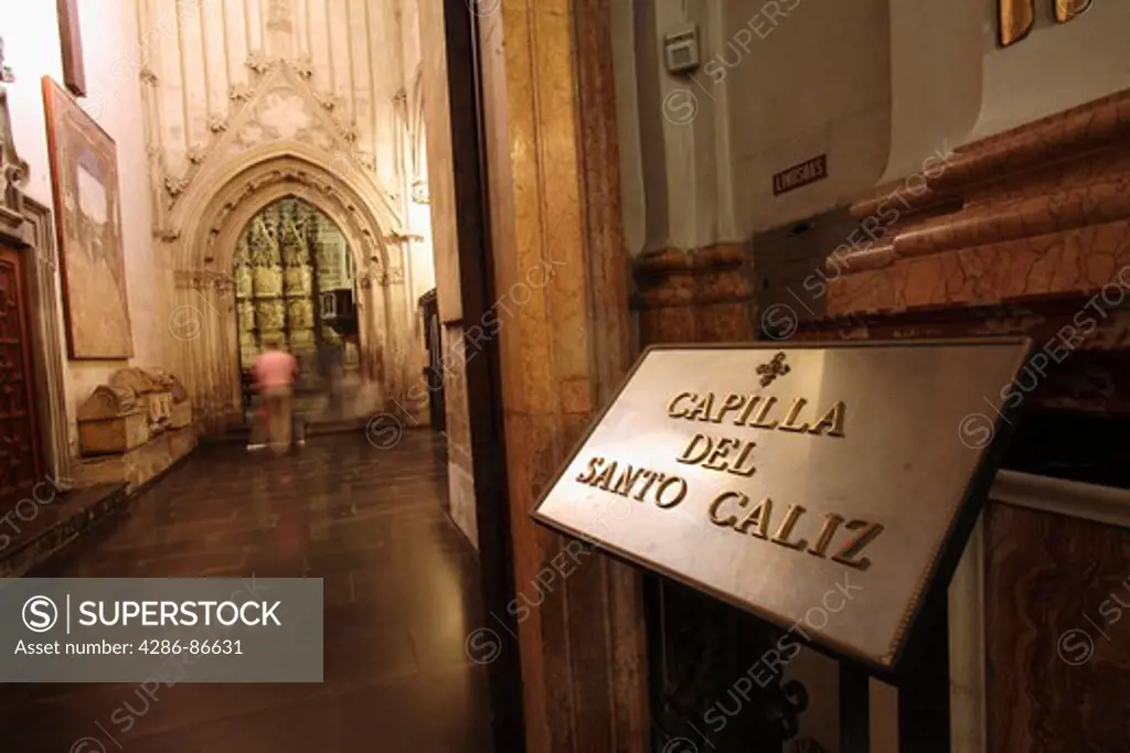 The Saint Chalice chapel, Saint Mary's Basilica, Valencia, Spain