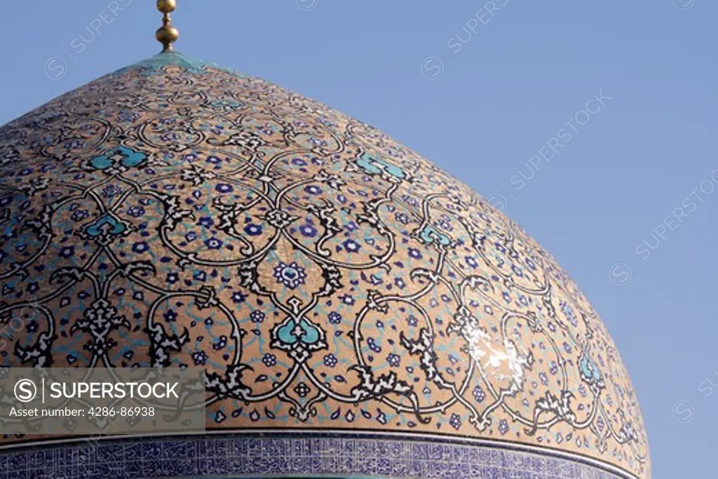 The dome of the Sheikh Lotf Allah Mosque in Isfahan, Iran