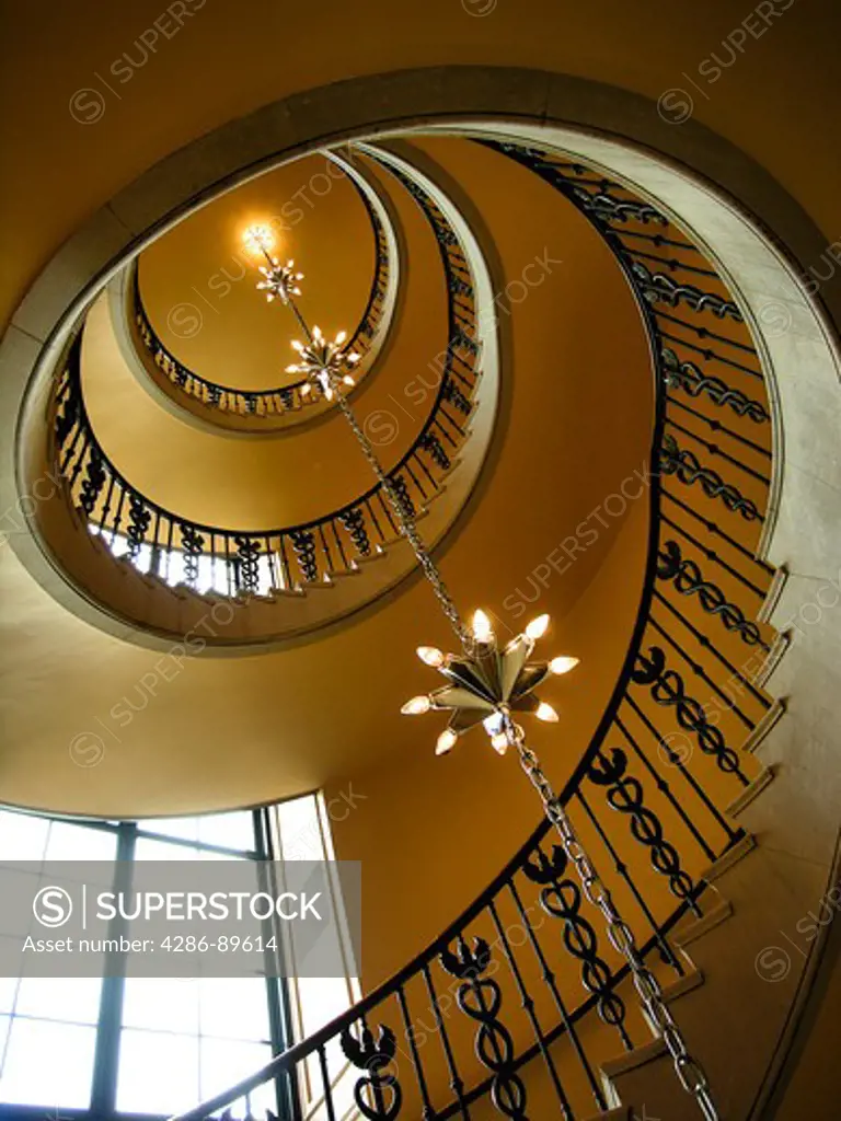 Spiral Stairway, Federal Government Building, Constitution Ave., Washington, DC