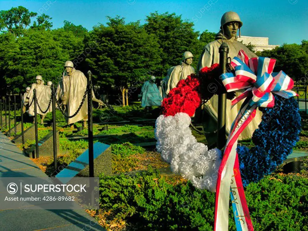 Korean War memorial in Washington, DC
