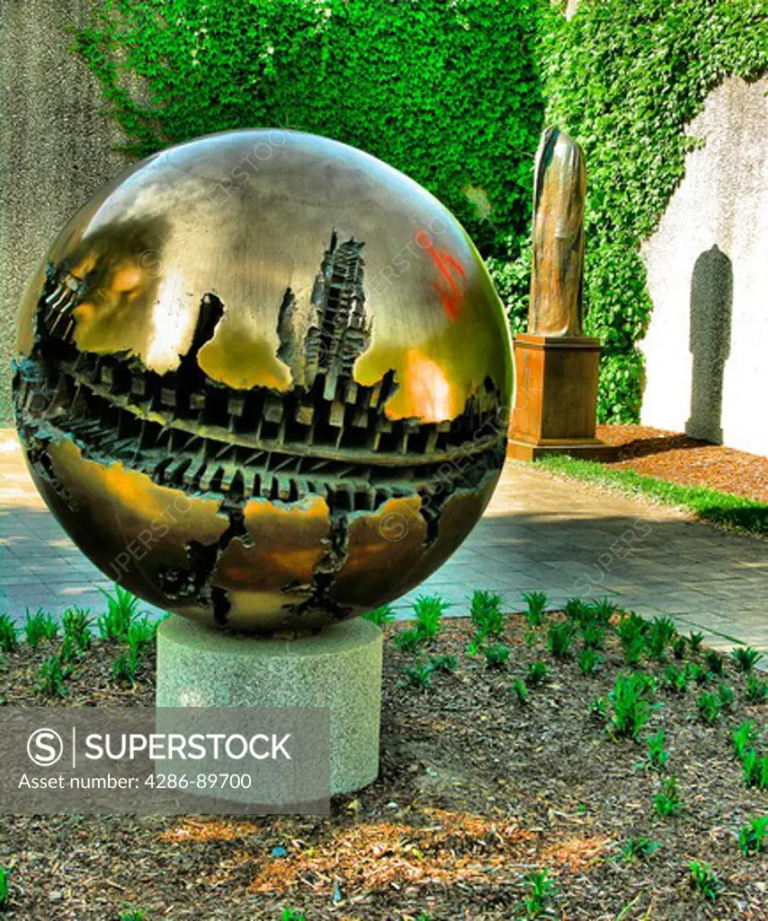 Sphere sculpture at the Hirshhorn Sculpture Garden, Washington, DC