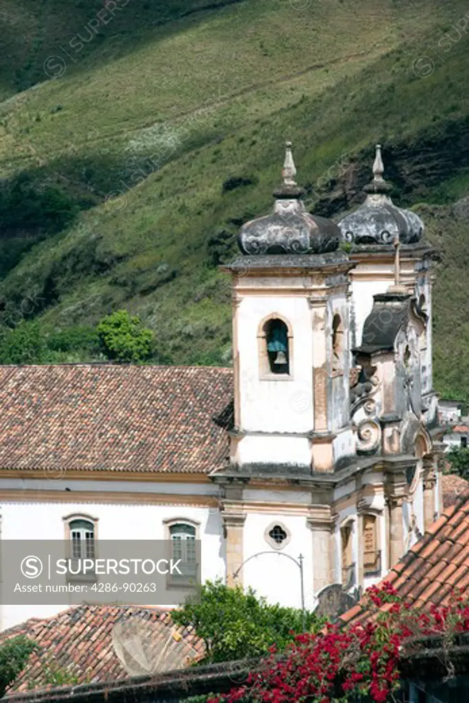 Brazil. Ouro Preto village.The Church of Igresa de Nossa Senhora do Pilar. Unesco World Heritage Site