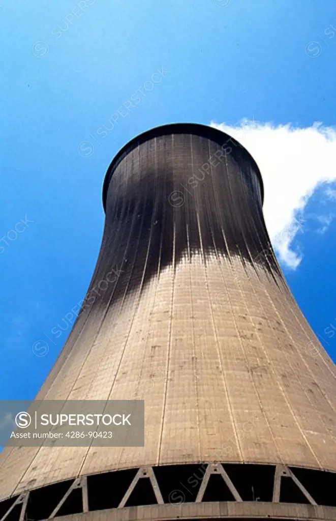 Energy. Nuclear cooling tower. S. France.