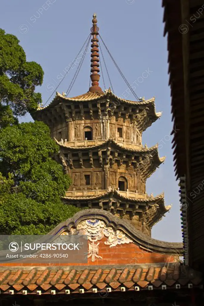 Pagoda tower of Kuaiyuan Buddist Temple, Quanzhou, Fujian Province, China