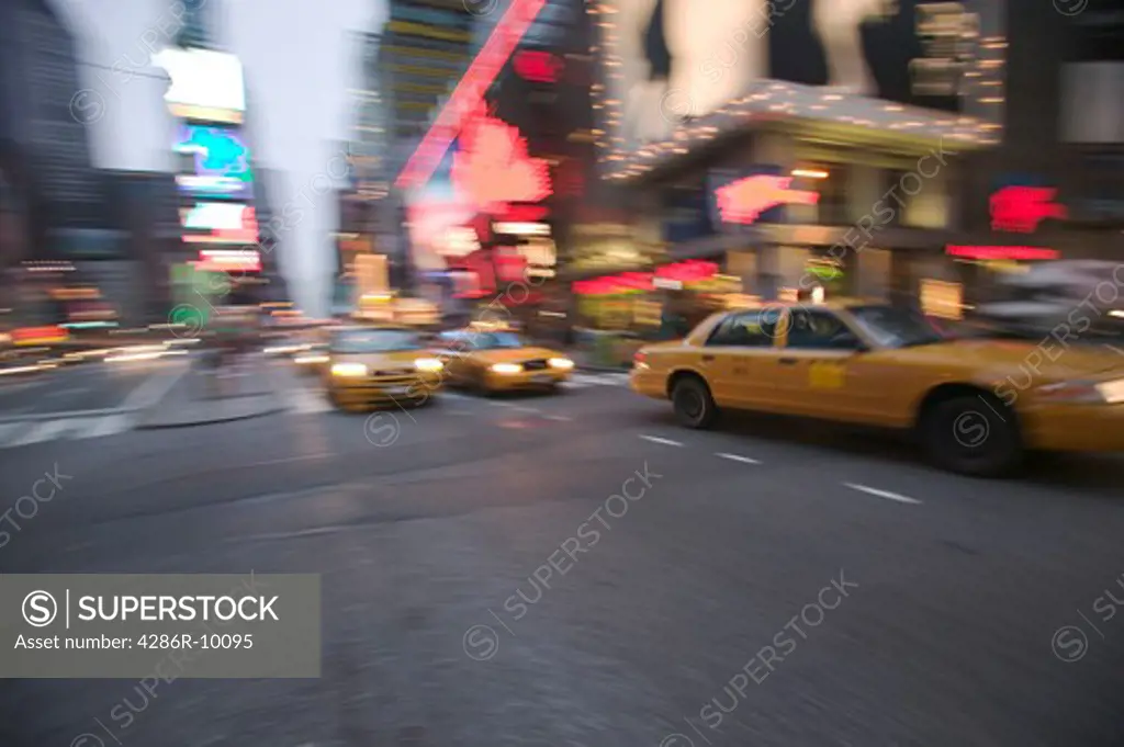 NYC Taxi, Times Square  NO RELEASE  No Property Release