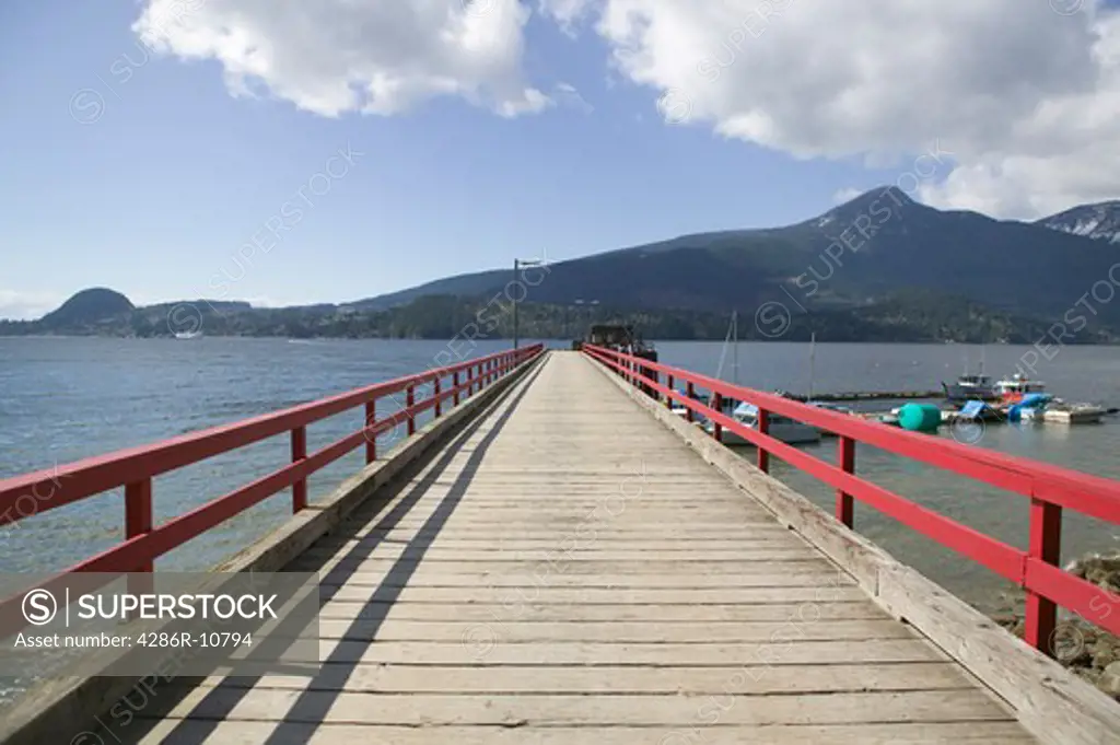 New Brighton dock, Gambier Island, Howe Sound, British Columbia Canada.