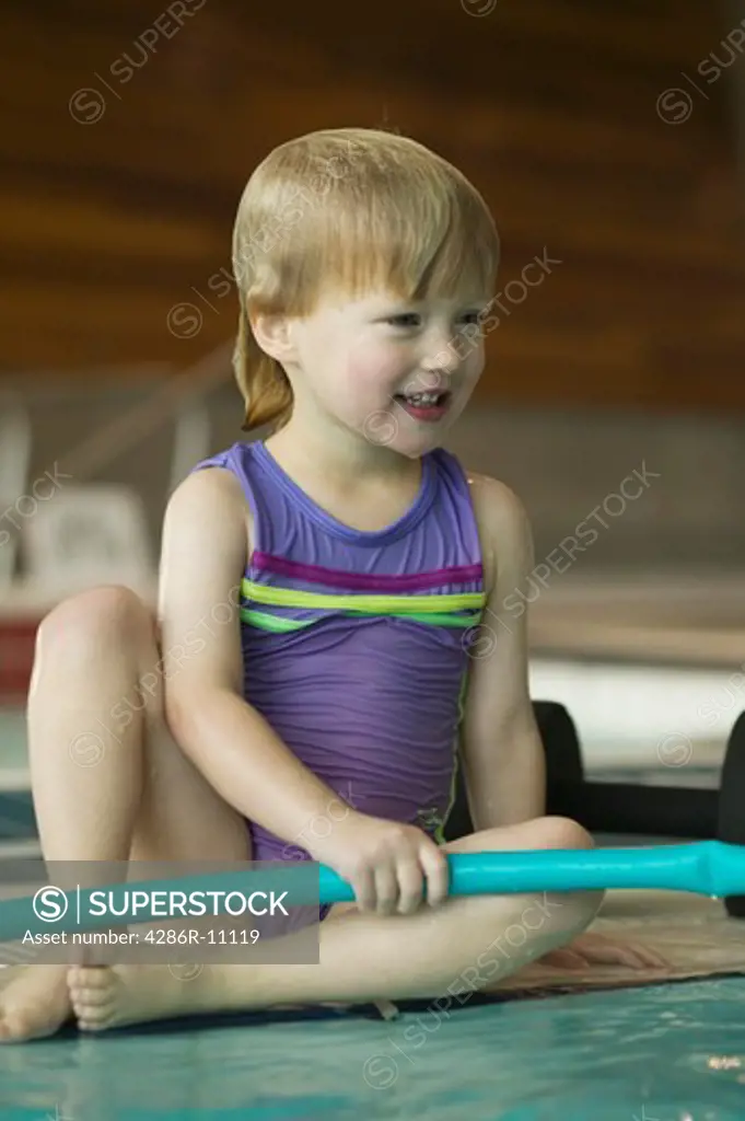3 year old girl swimming.MR-0420