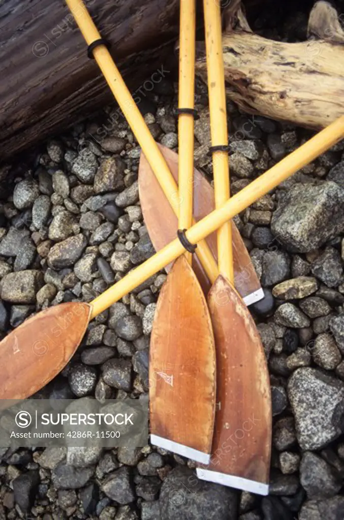 Wooden Kayak paddles.