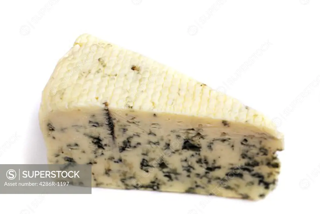 A wedge of Danish Blue cheese