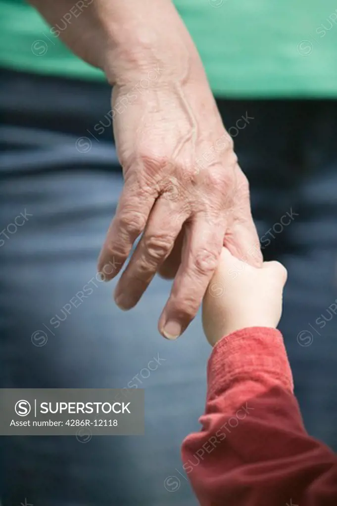 Grandma Holding Her Grandsons Hand, MR-0616 MR-0619