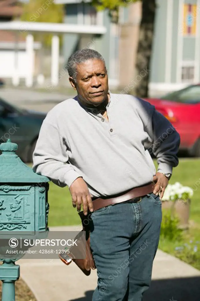 Portrait of a African American Man Wearing a Toolbelt, MR-0626 PR-0628