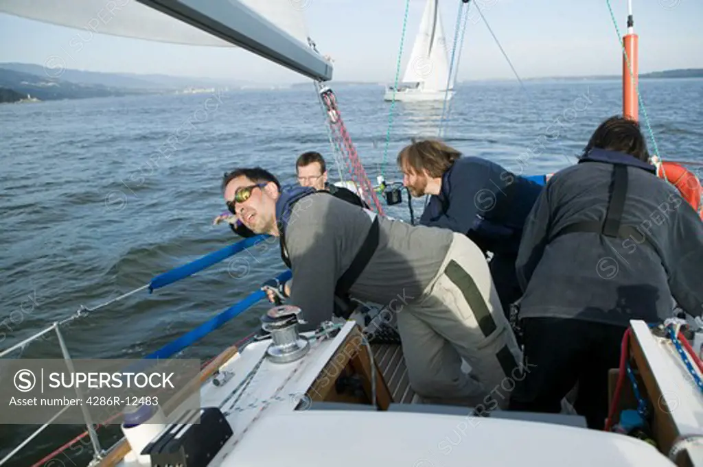 Group of Friends Out Sailing
