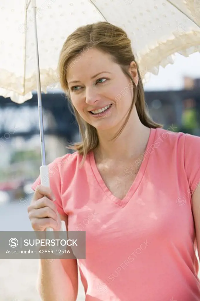 Woman Sitting Under a Parasol, MR-0637