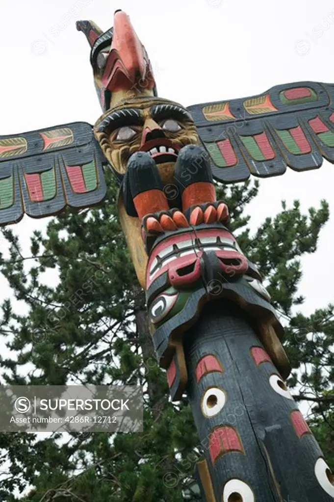 Thunderbird Totem Pole Park Victoria British Columbia Canada