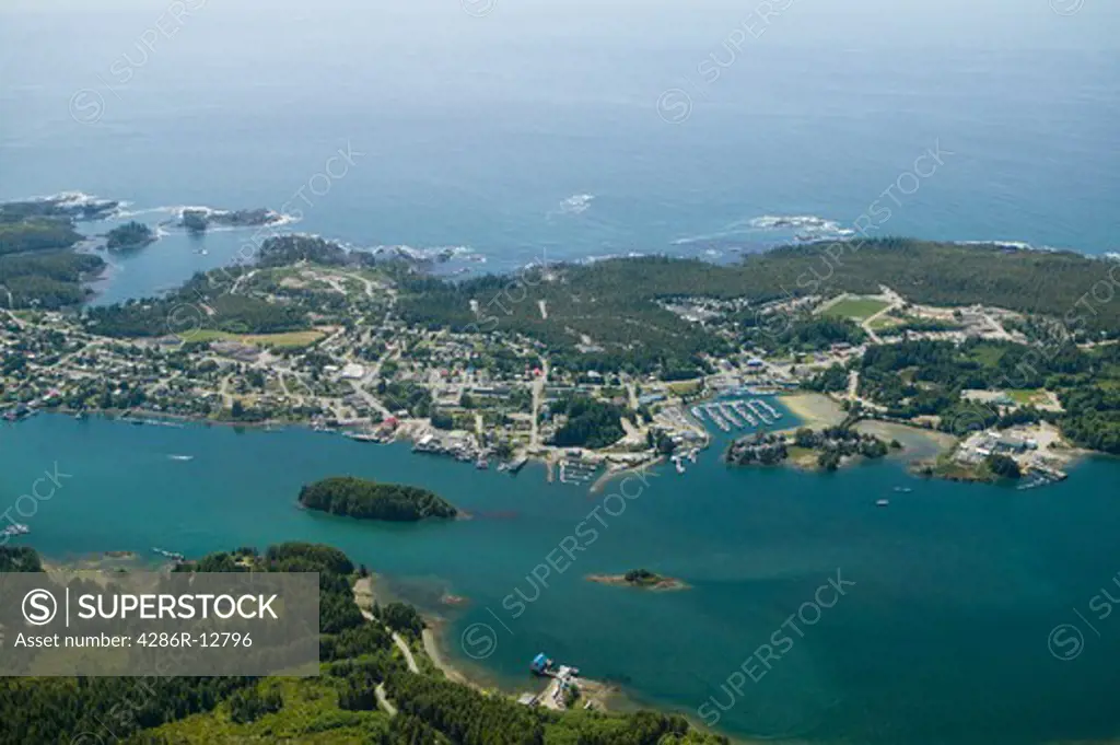 Aerial View Ucluelet West Coast Vancouver Island British Columbia Canada