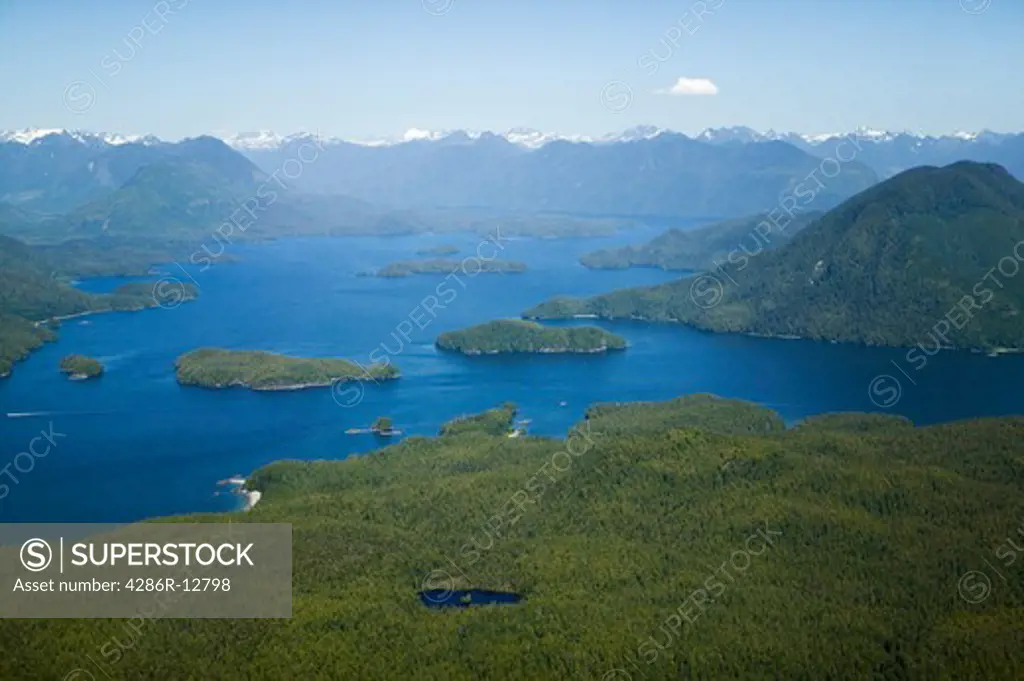 Aerial View Clayoquot Sound West Coast Vancouver Island British Columbia Canada