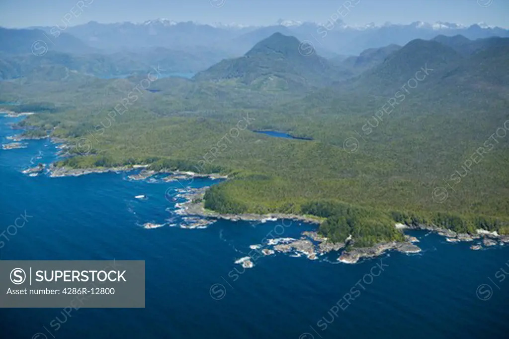 Aerial View North West Coast Vancouver Island British Columbia Canada