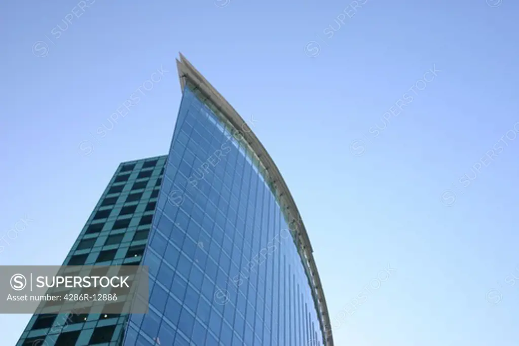 Ultramodern sail shaped building