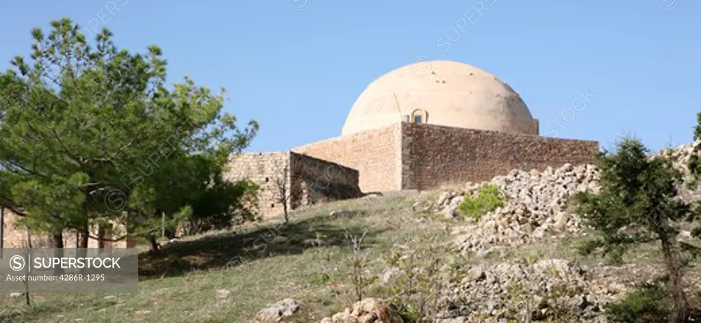 Sultan Ibrahim mosque inside the Fortezza castle, Rethymnon, Crete