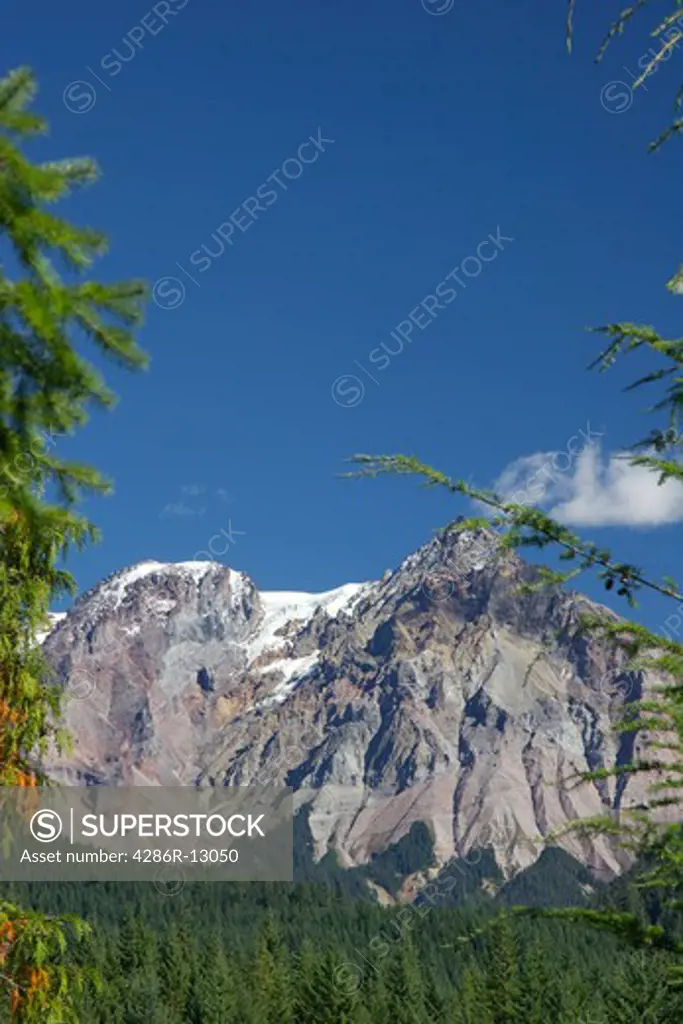 Majestic glacier capped peak of Mount Garibaldi near Squamish BC, Canada