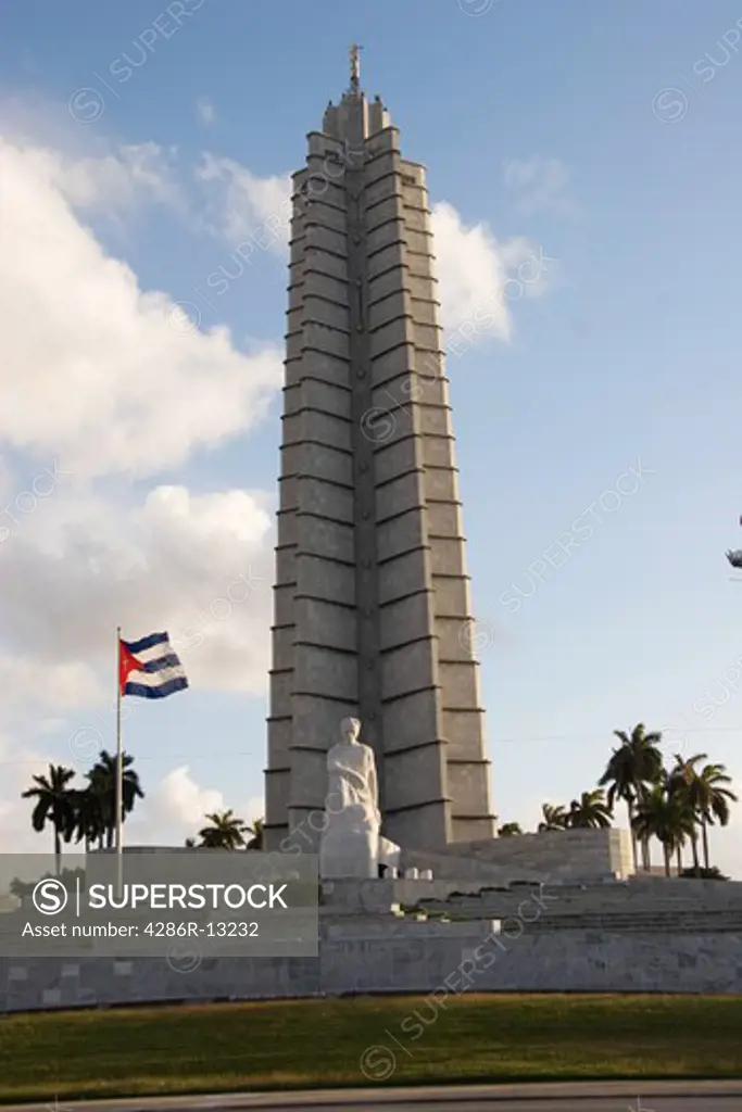 Jose Marti Memorial tower at Plaza de la Revolucion, Havana Cuba