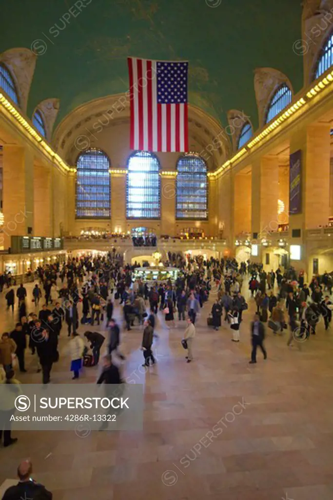 Massive hall inside Grand Central Station, midtown Manhattan, New York City