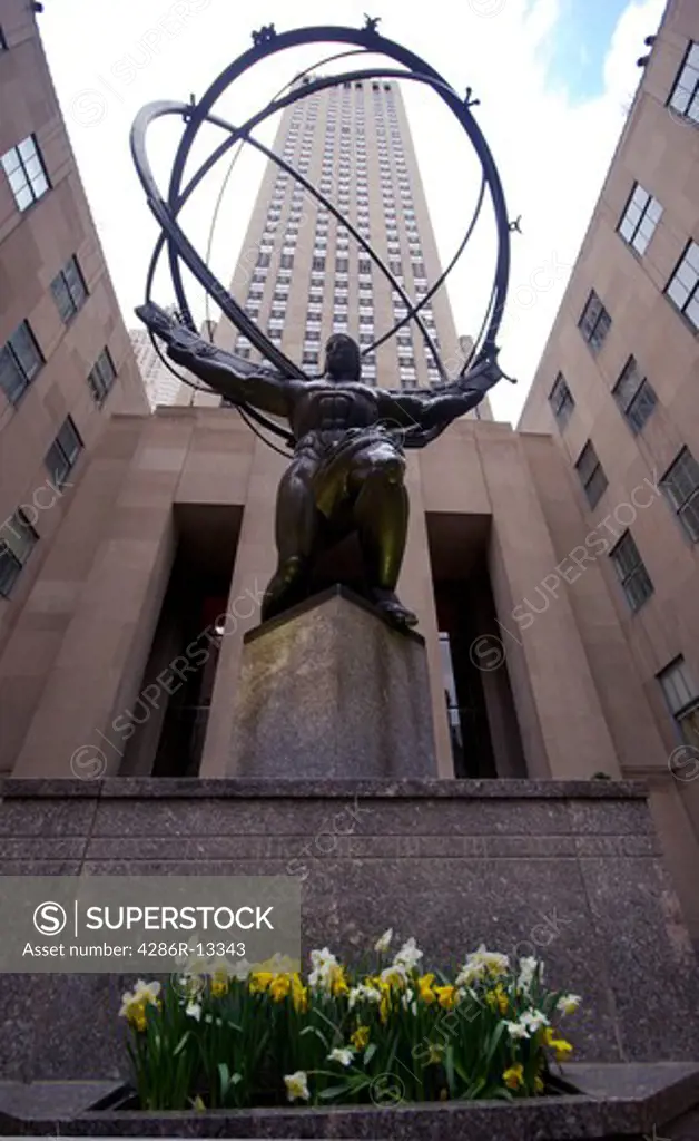 Atlas statue in front of Rockefeller Plaza, Manhattan, New York City