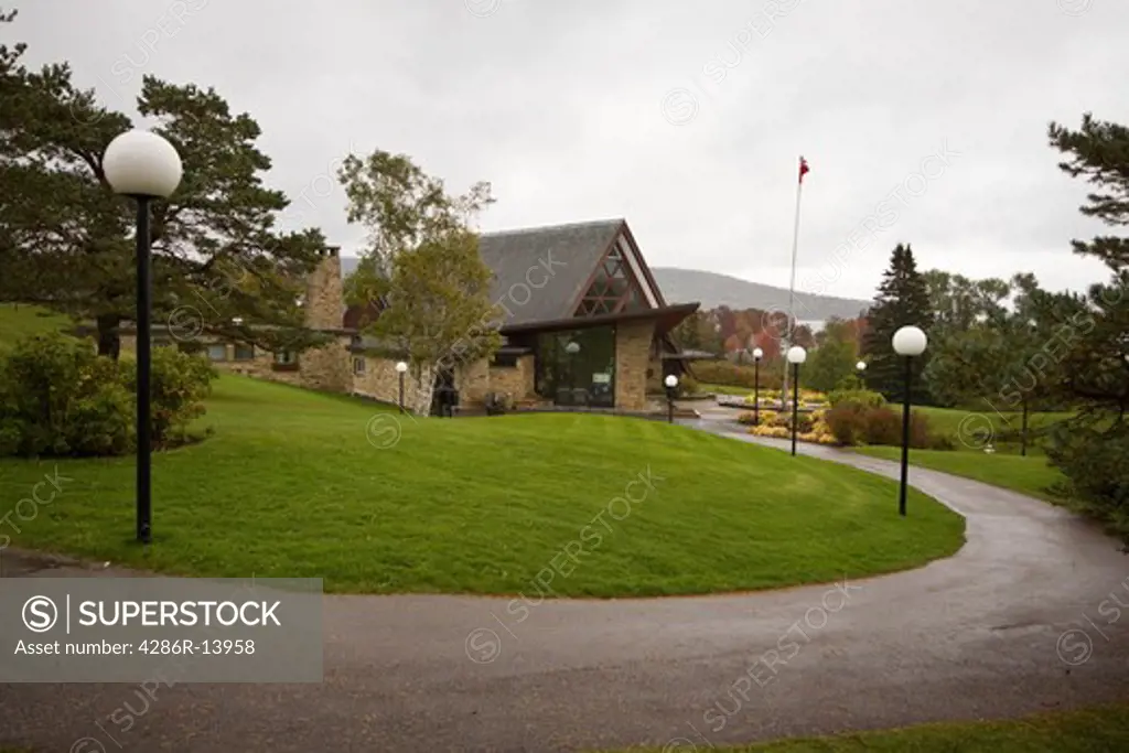 Exterior of Alexander Graham Bell Museum and National Historic Site, Baddeck, Cape Breton, Nova Scotia, Canada