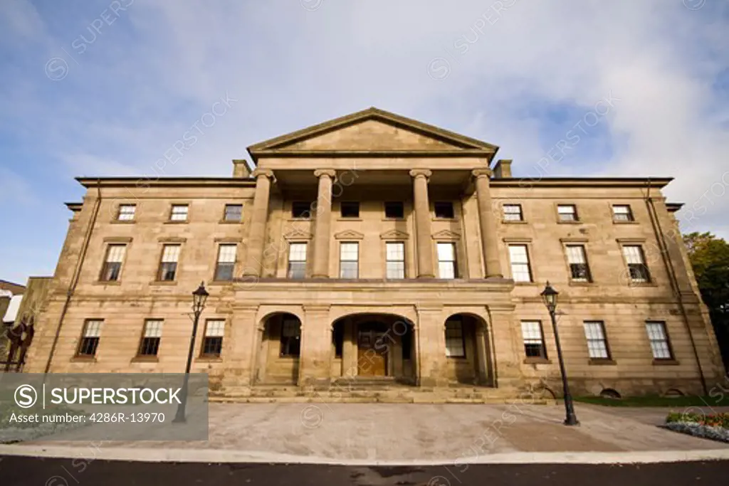 Romanesque architecture of Province House, site of the founding of confederation in 1867, Charlottetown, Prince Edward Island, Canada