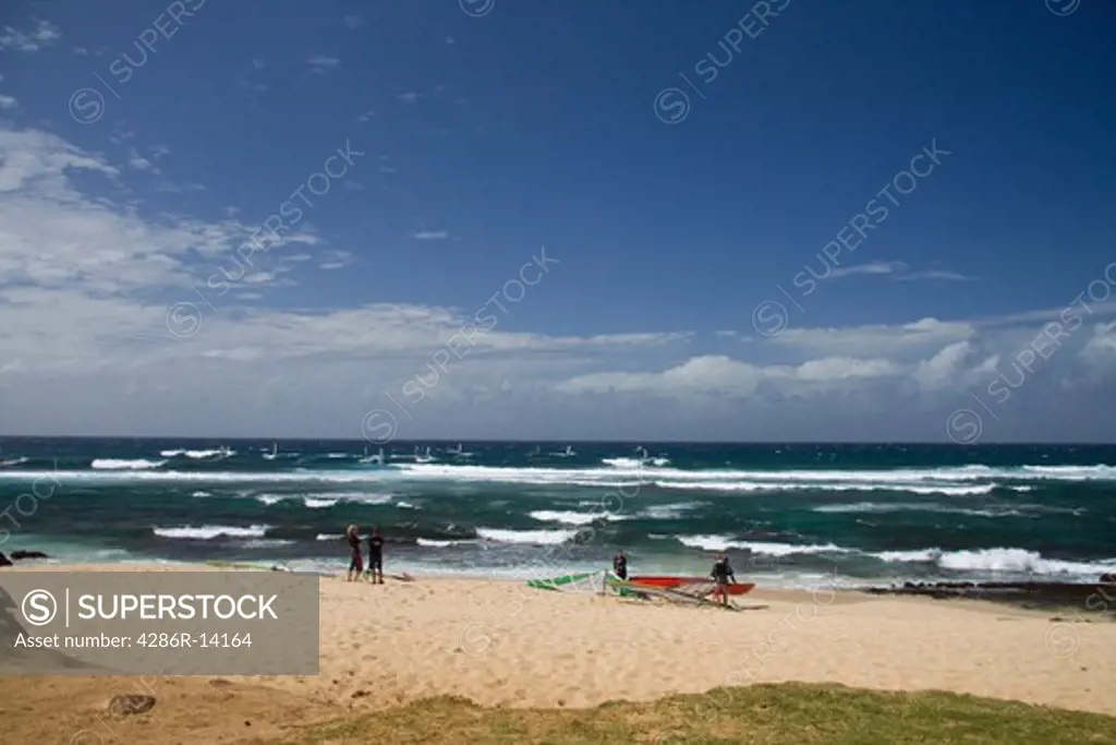 Hookipa Beach located on the windy North Shore of Maui