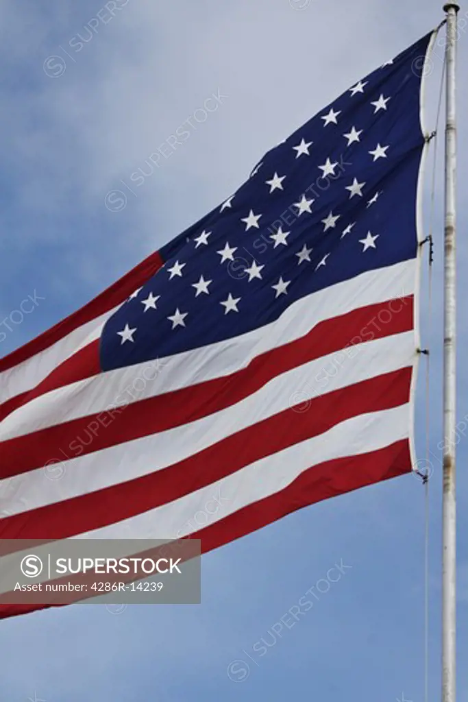 Vertical American flag - The Stars and Stripes