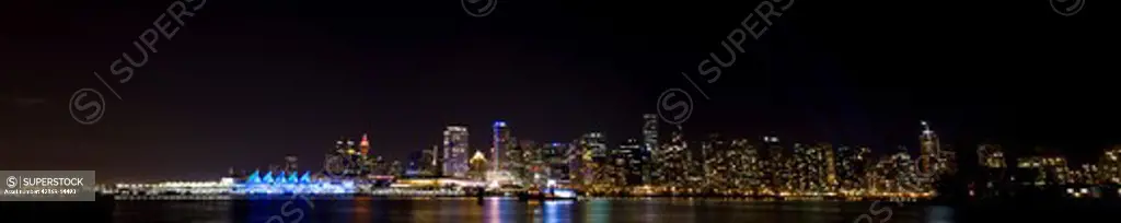 Vancouver panoramic downtown skyline during the 2010 Winter Olympic Games
