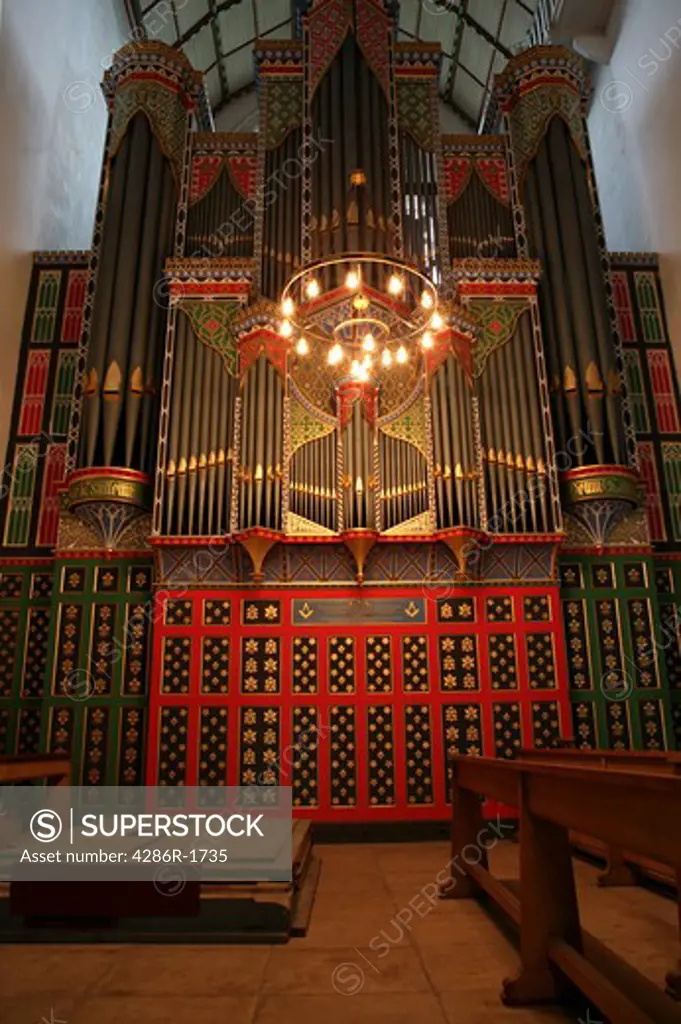 The organ in St Nicholas's Parish Church, Great Yarmouth